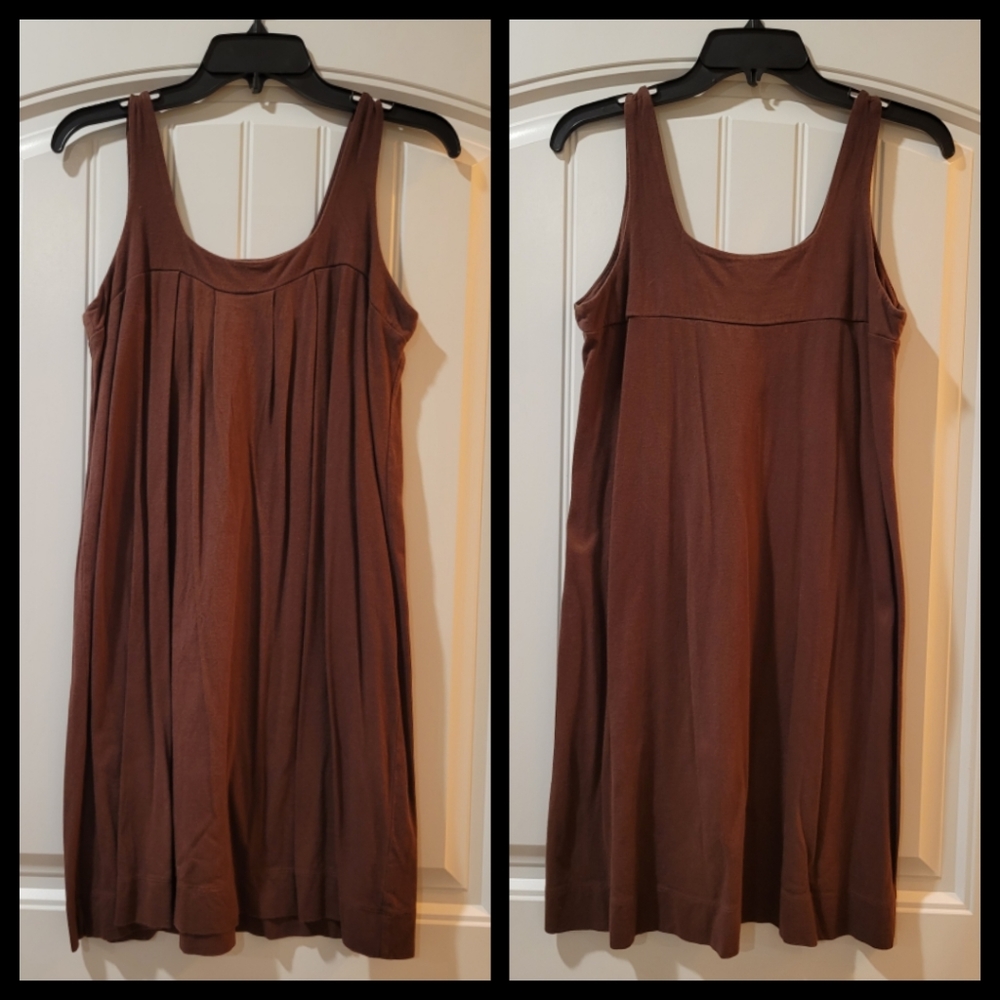 a.n.a. brown tshirt knit midi dress